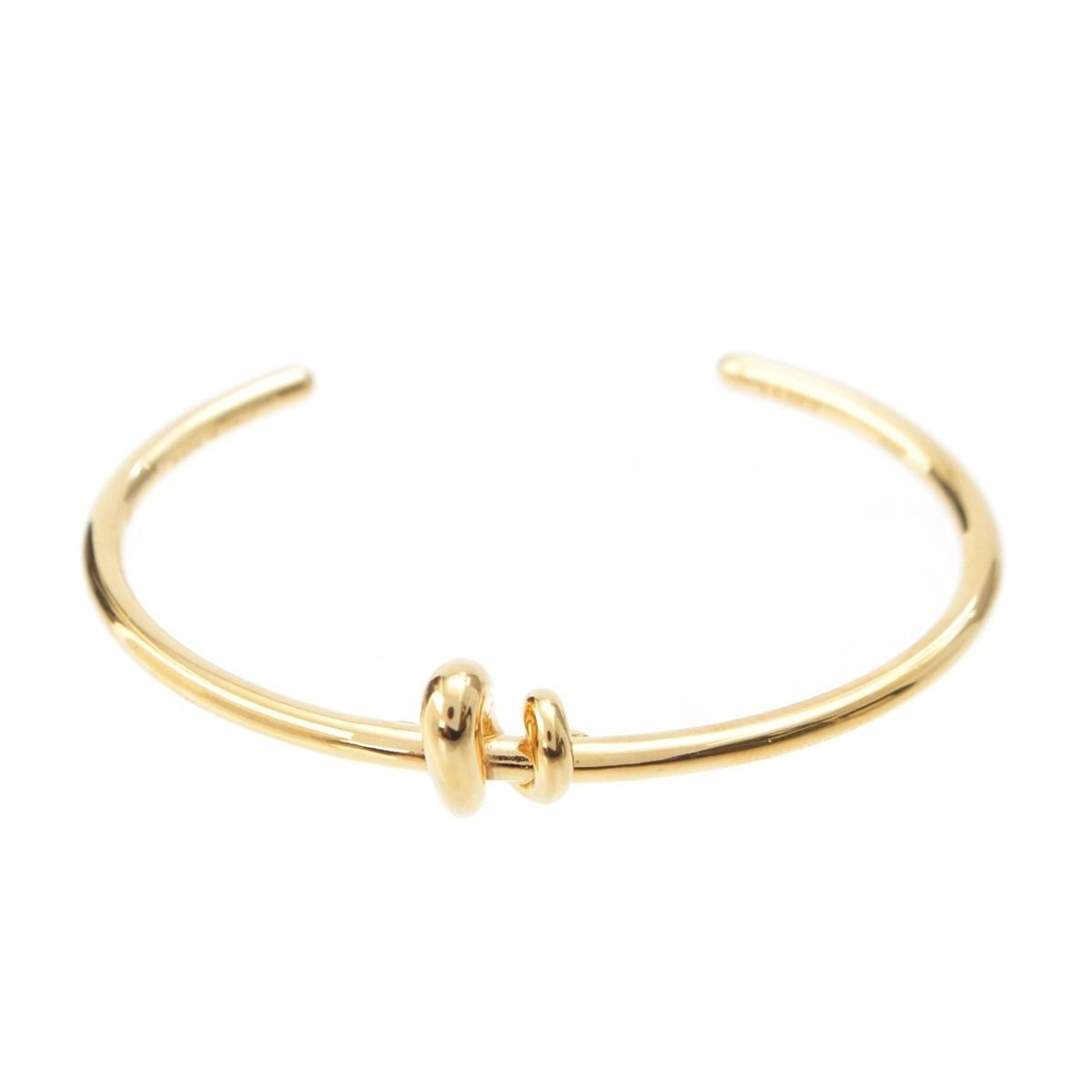 Fendi Filo Brass Twist Bangle Gold Bracelet