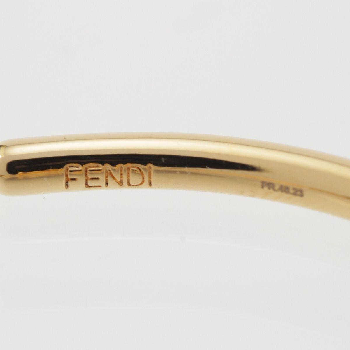 Fendi Filo Brass Twist Bangle Gold Bracelet — view 7