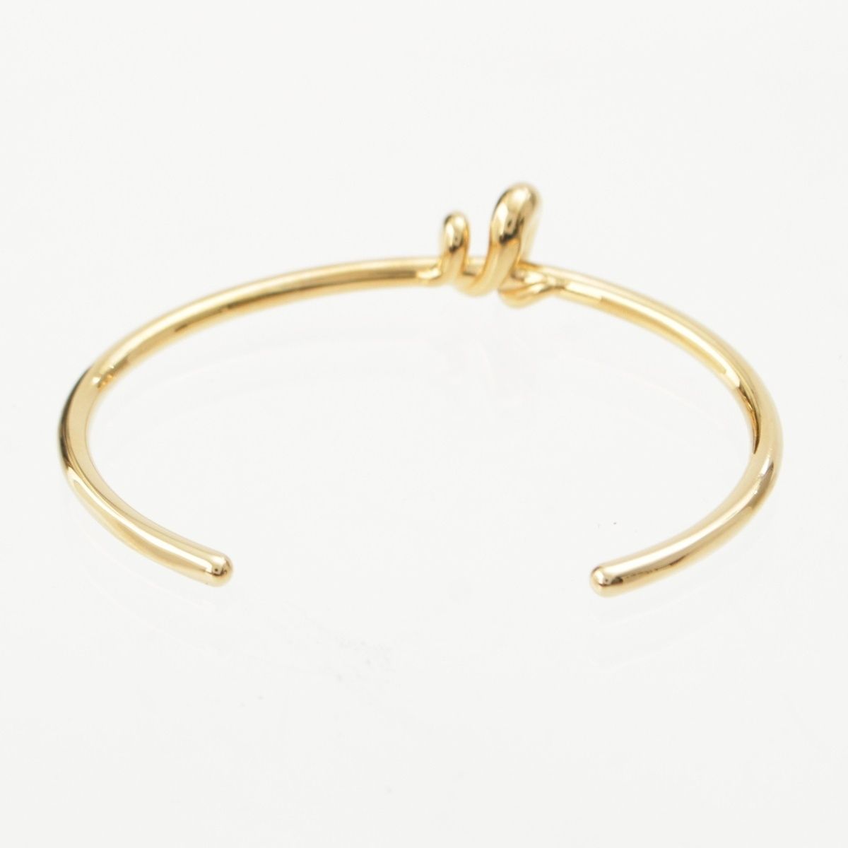 Fendi Filo Brass Twist Bangle Gold Bracelet — view 3