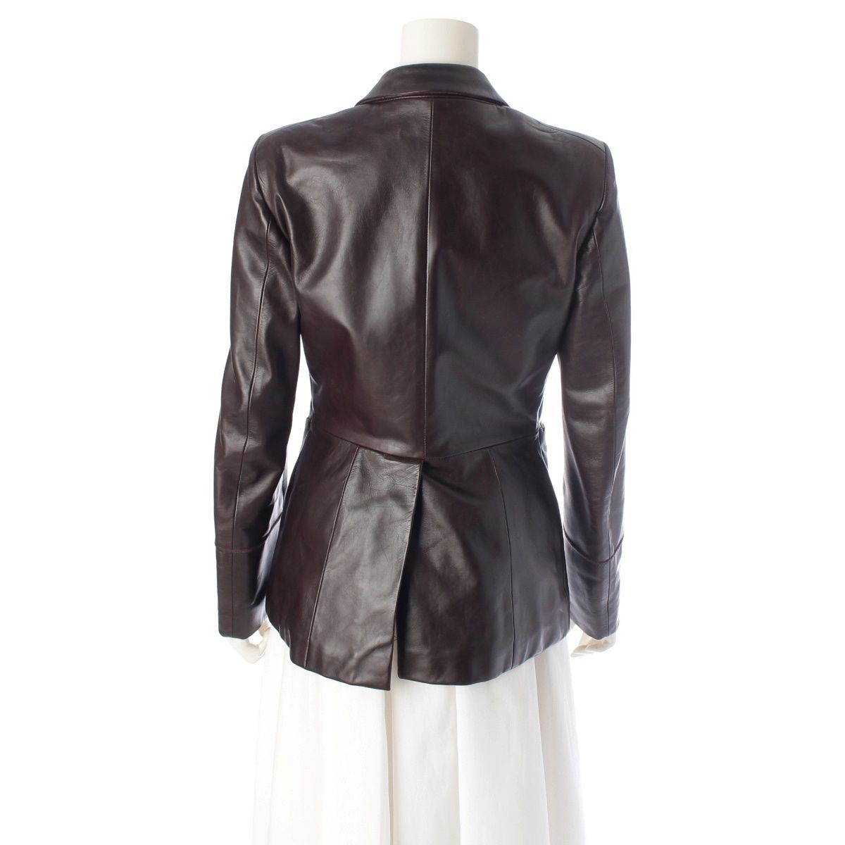 Gucci Tom Ford Era Leather Tailored Jacket Brown 40 — view 4
