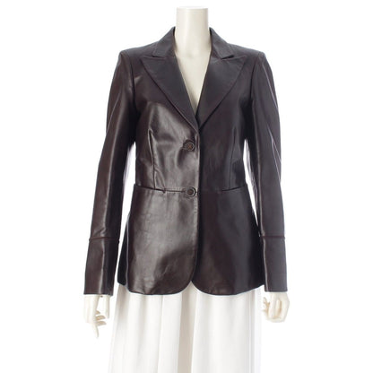 Gucci Tom Ford Era Leather Tailored Jacket Brown 40