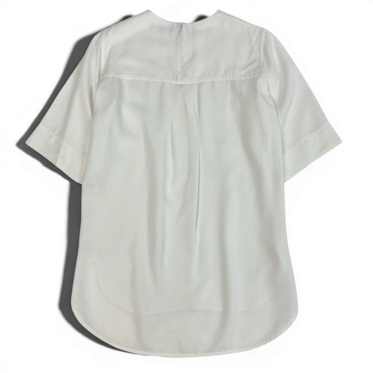 Celine Philo Phoebe Era Tunic Length Thick Blouse 5 Half Sleeve White 36 — view 3