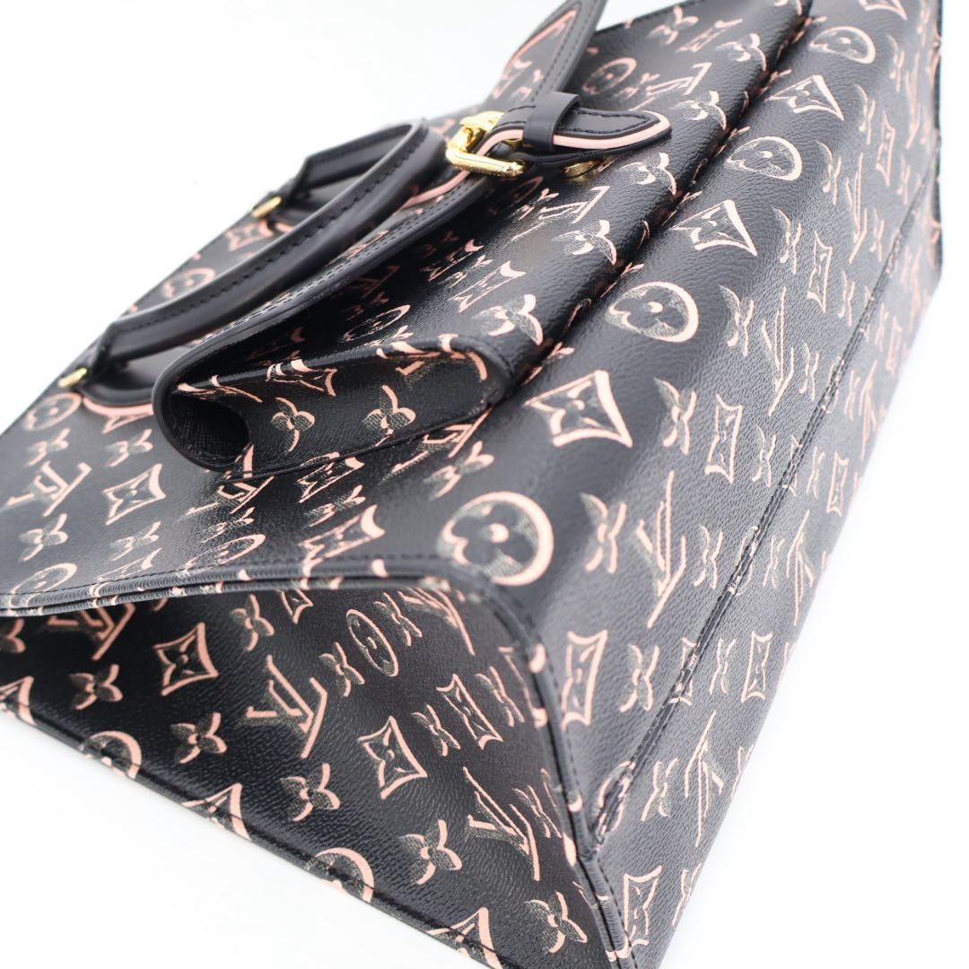 Louis Vuitton on the Go MM Fall for You Black Pink Tote Shoulder Bag — view 8