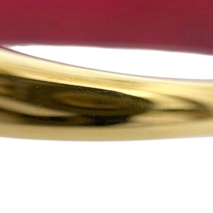 Gucci Bangle Horsebit Bracelet Leather Metal Red Vintage — view 8