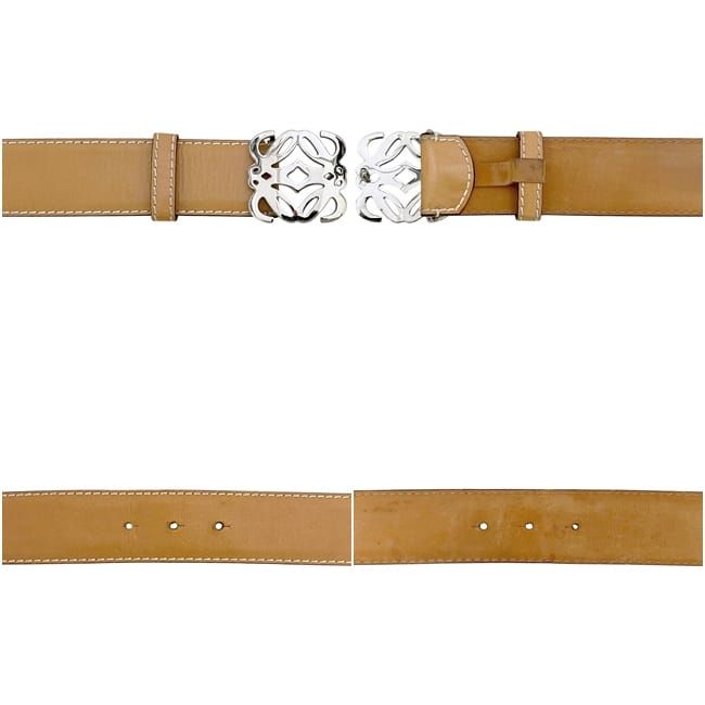 Loewe Belt Waist 87 Anagram Leather Camel Brown Vintage — view 2