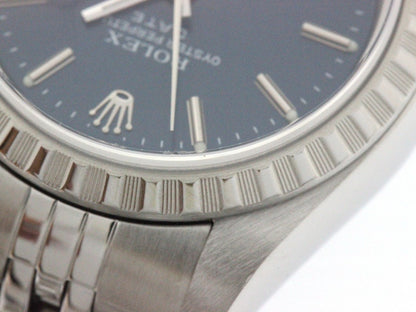 Rolex Oyster Watch Stainless Steel Blue Bardial Automatic — view 4