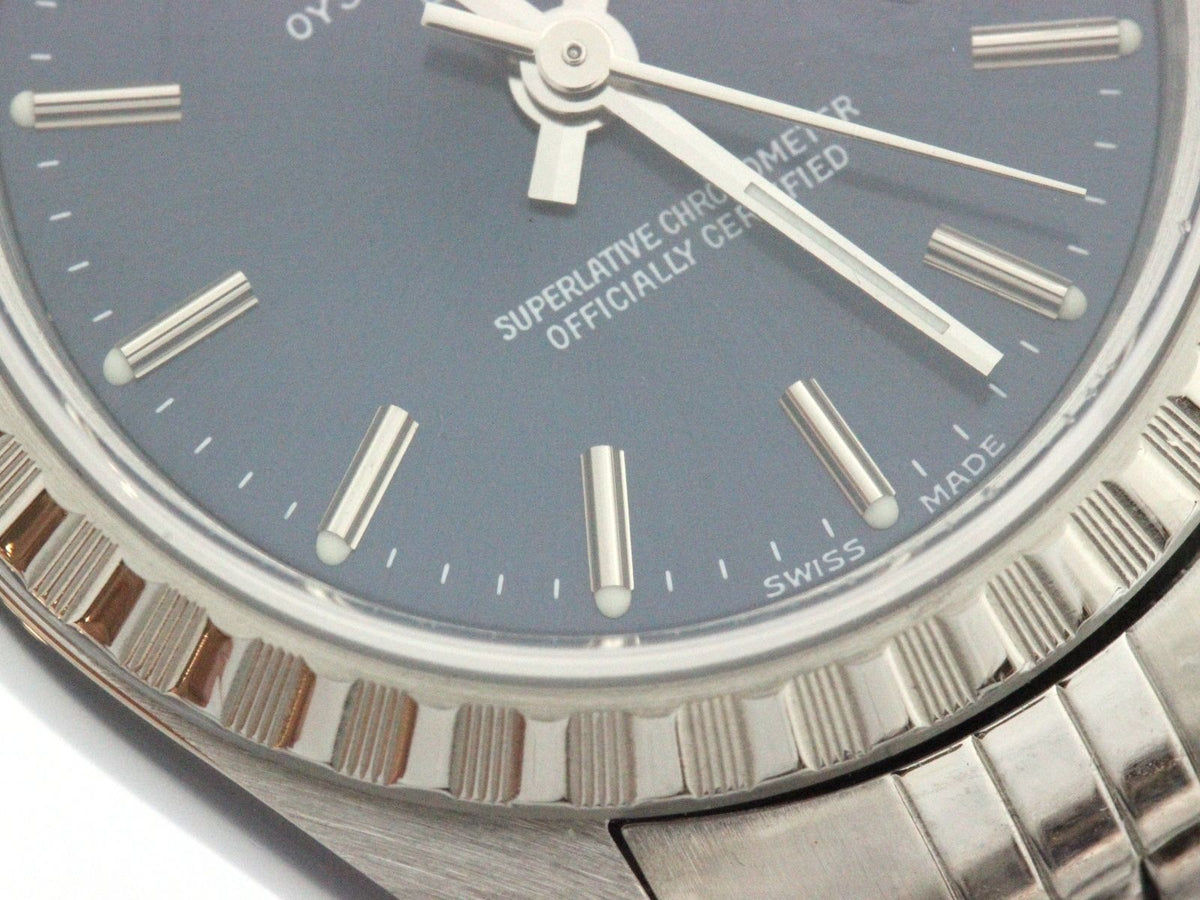 Rolex Oyster Watch Stainless Steel Blue Bardial Automatic — view 8