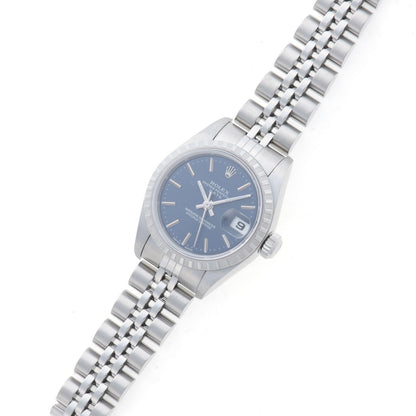 Rolex Oyster Watch Stainless Steel Blue Bardial Automatic — view 2