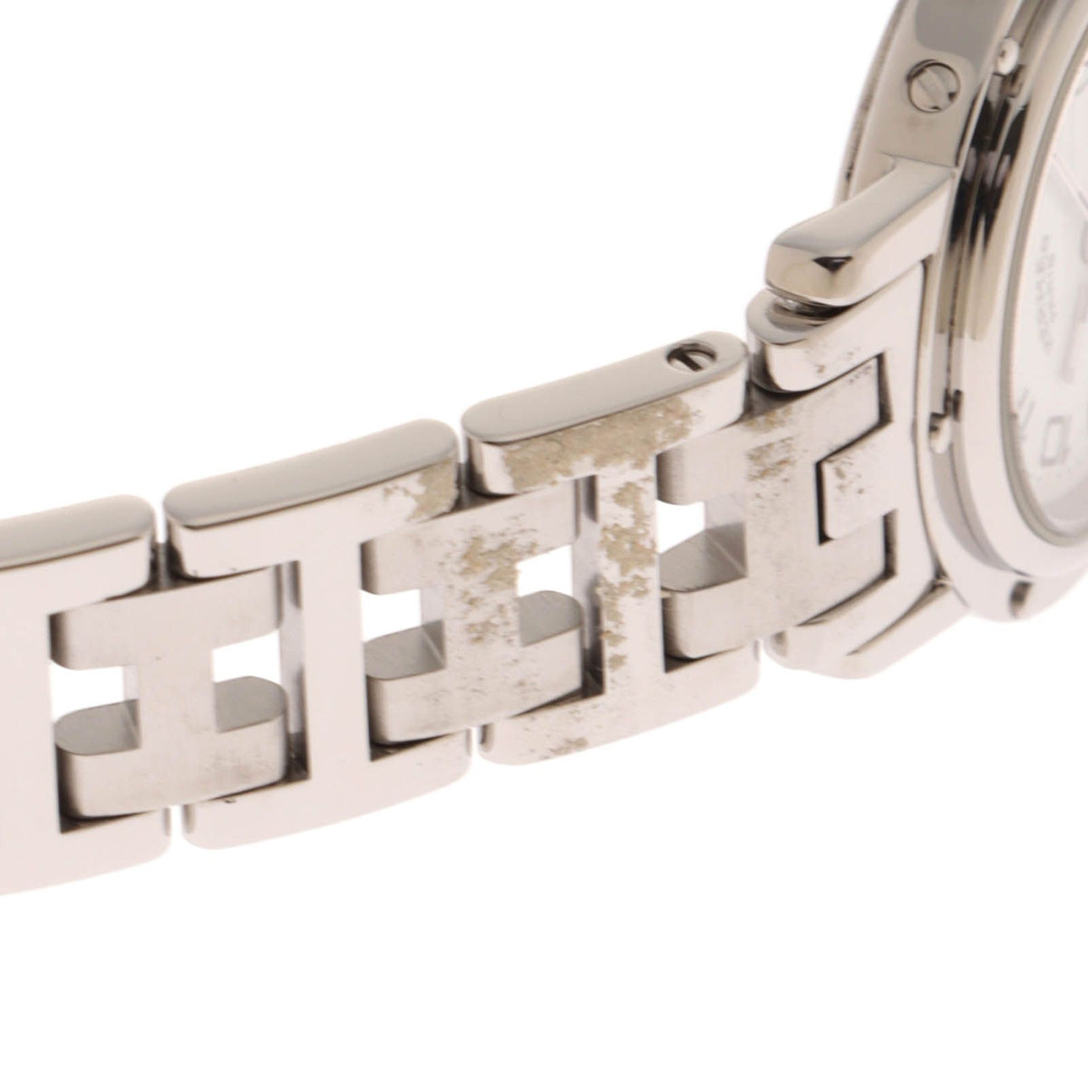 Hermes Clipper Watch Stainless Steel White Quartz — view 6