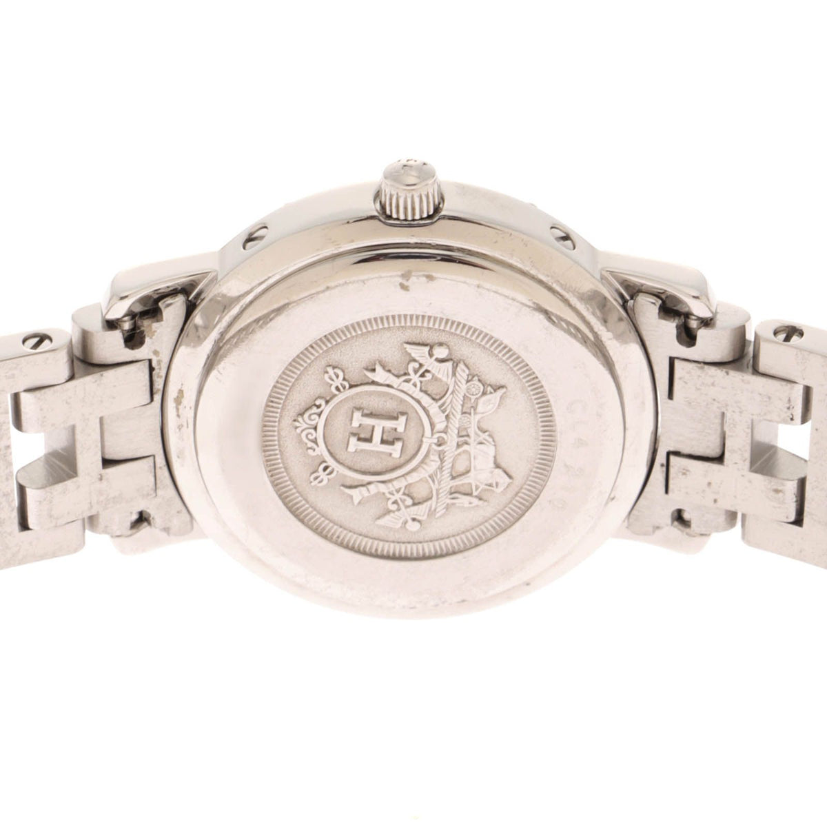 Hermes Clipper Watch Stainless Steel White Quartz — view 5