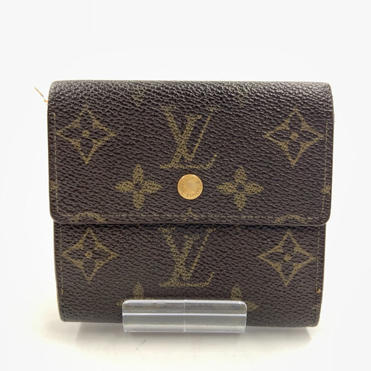 Louis Vuitton Monogram Portefeuille Elise Trifold Wallet Short Brown