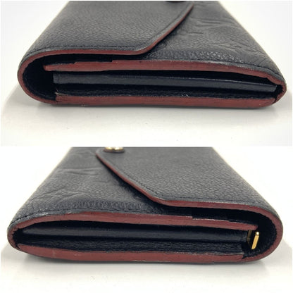 Louis Vuitton Monogram Empreinte Portefeuille Sarah Bifold Wallet Navy — view 4