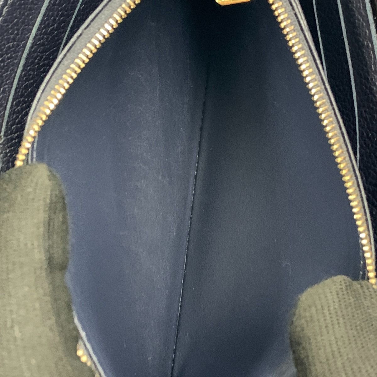 Louis Vuitton Monogram Empreinte Portefeuille Sarah Bifold Wallet Navy — view 7