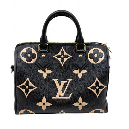 Louis Vuitton Speedy Bandouliere 25 Bicolor Monogram Empreinte Black Beige