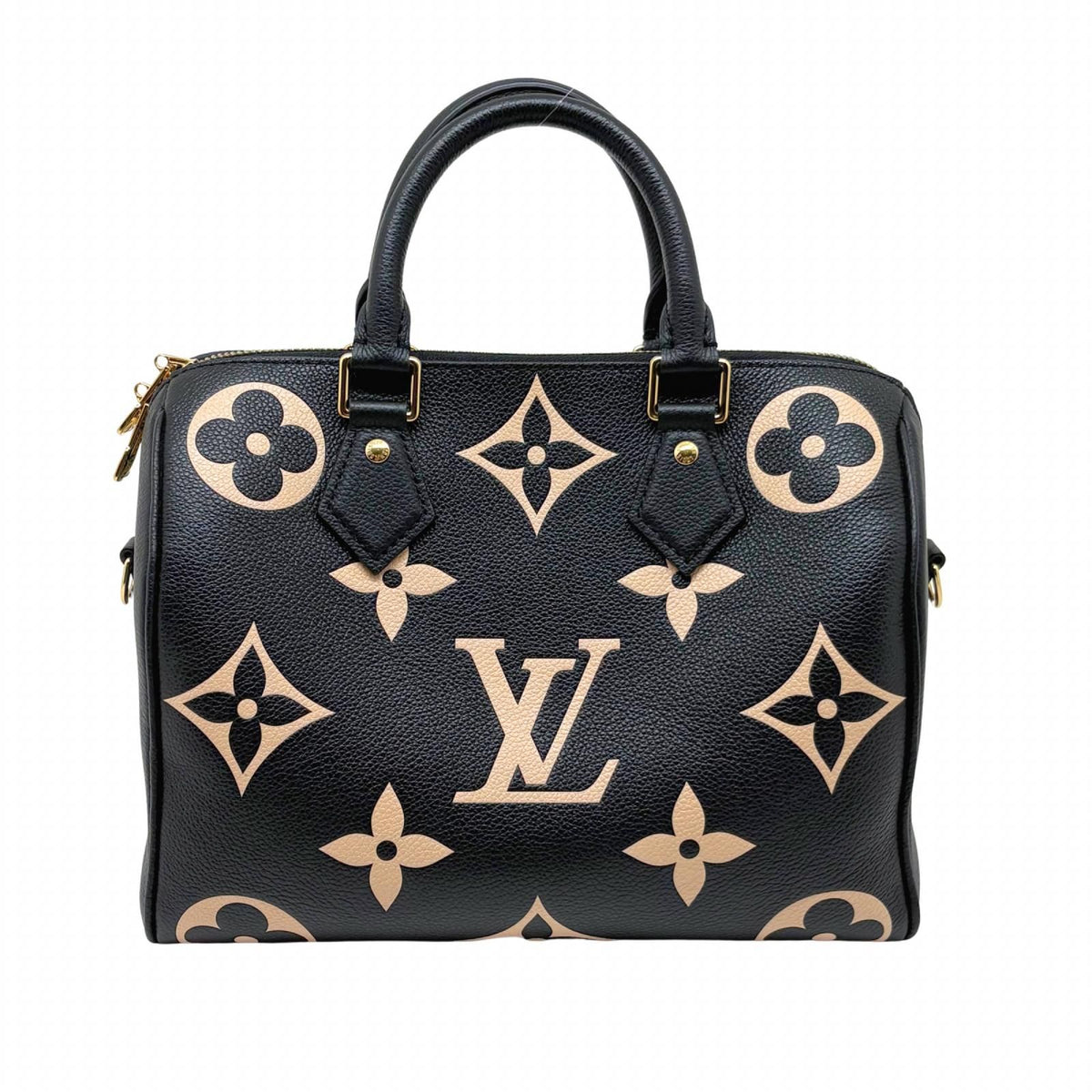 Louis Vuitton Speedy Bandouliere 25 Bicolor Monogram Empreinte Black Beige — view 3