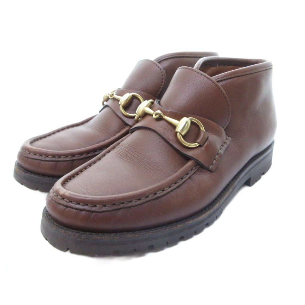 Gucci Horsebit Leather Shoes Mock Toe Brown
