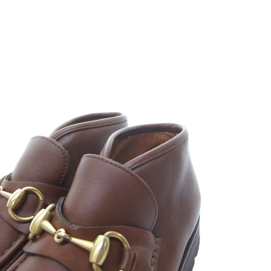 Gucci Horsebit Leather Shoes Mock Toe Brown — view 3