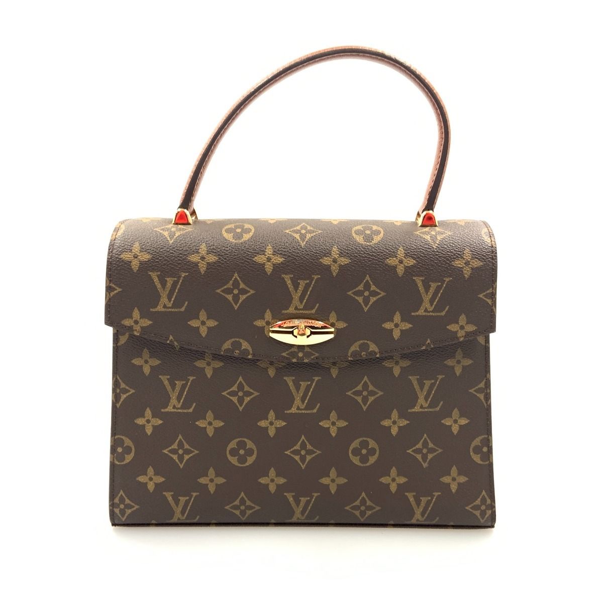 Louis Vuitton Monogram Malesherbes Handbag Brown