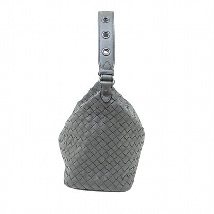 Bottega Veneta Intrecciato Gray Leather Shoulder Bag — view 2