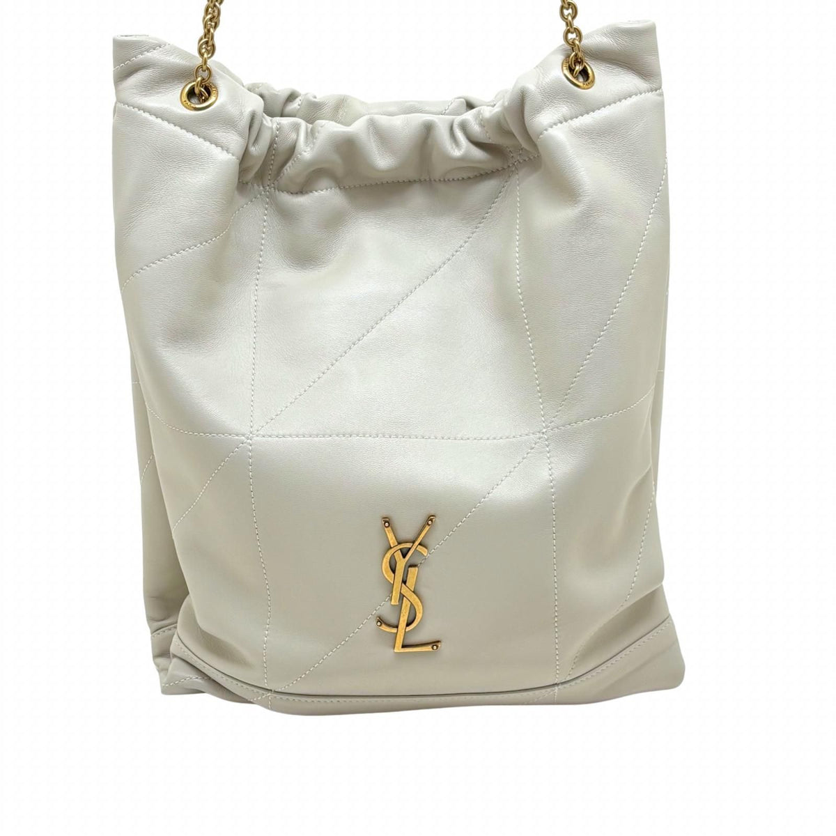 Saint Laurent Jamie Chain Shoulder Ivory Lambskin Bag