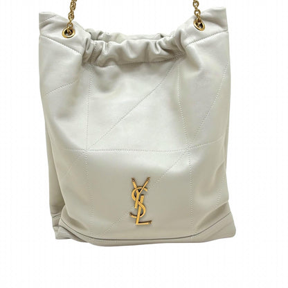 Saint Laurent Jamie Chain Shoulder Ivory Lambskin Bag