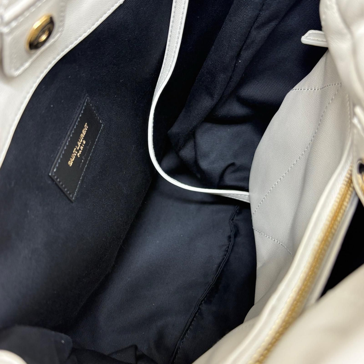 Saint Laurent Jamie Chain Shoulder Ivory Lambskin Bag — view 7