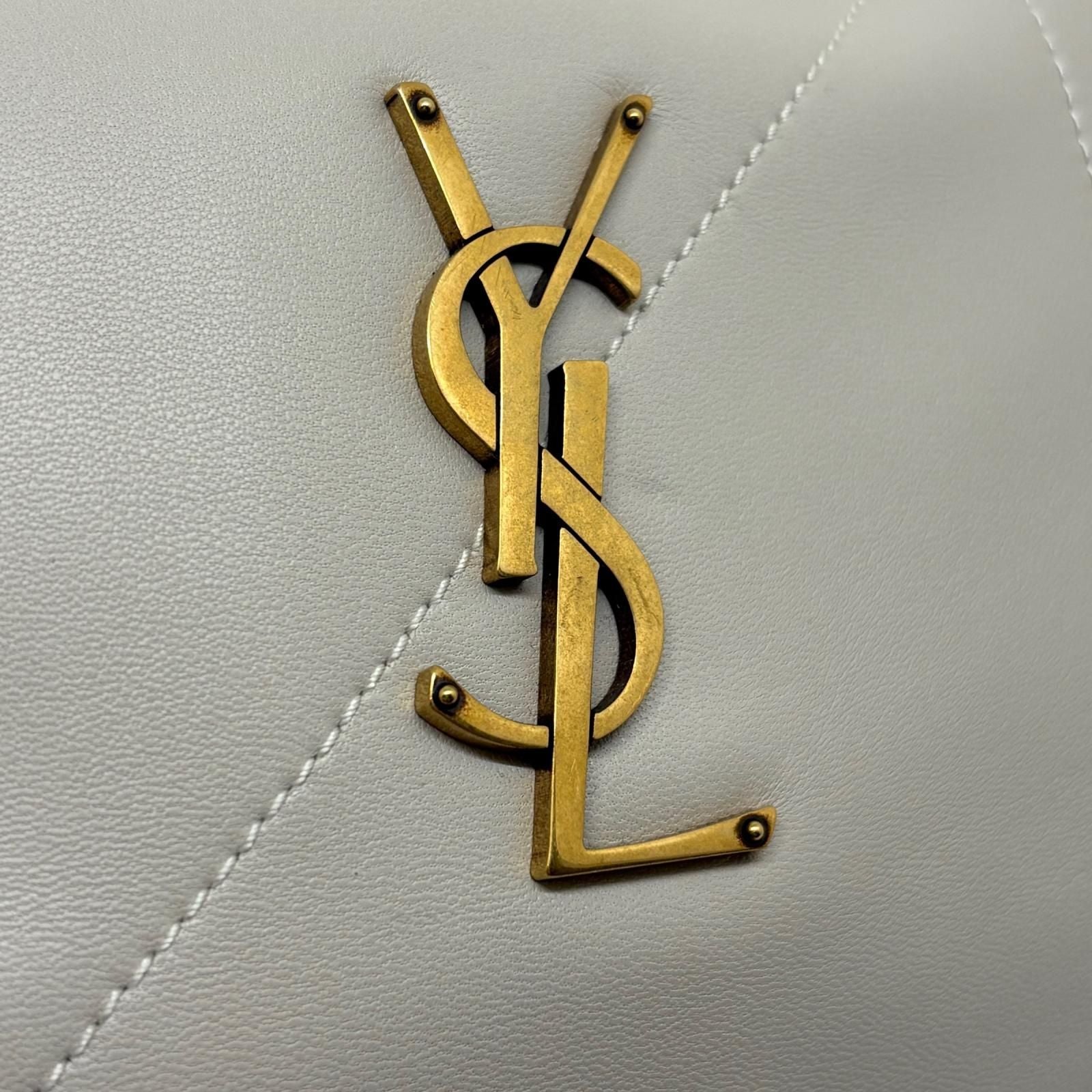 Saint Laurent Jamie Chain Shoulder Ivory Lambskin Bag — view 6