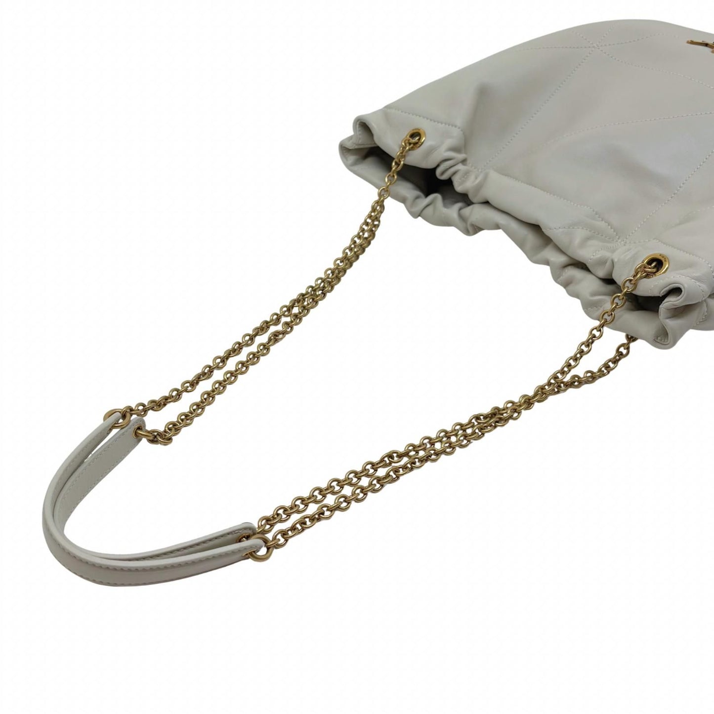 Saint Laurent Jamie Chain Shoulder Ivory Lambskin Bag — view 5