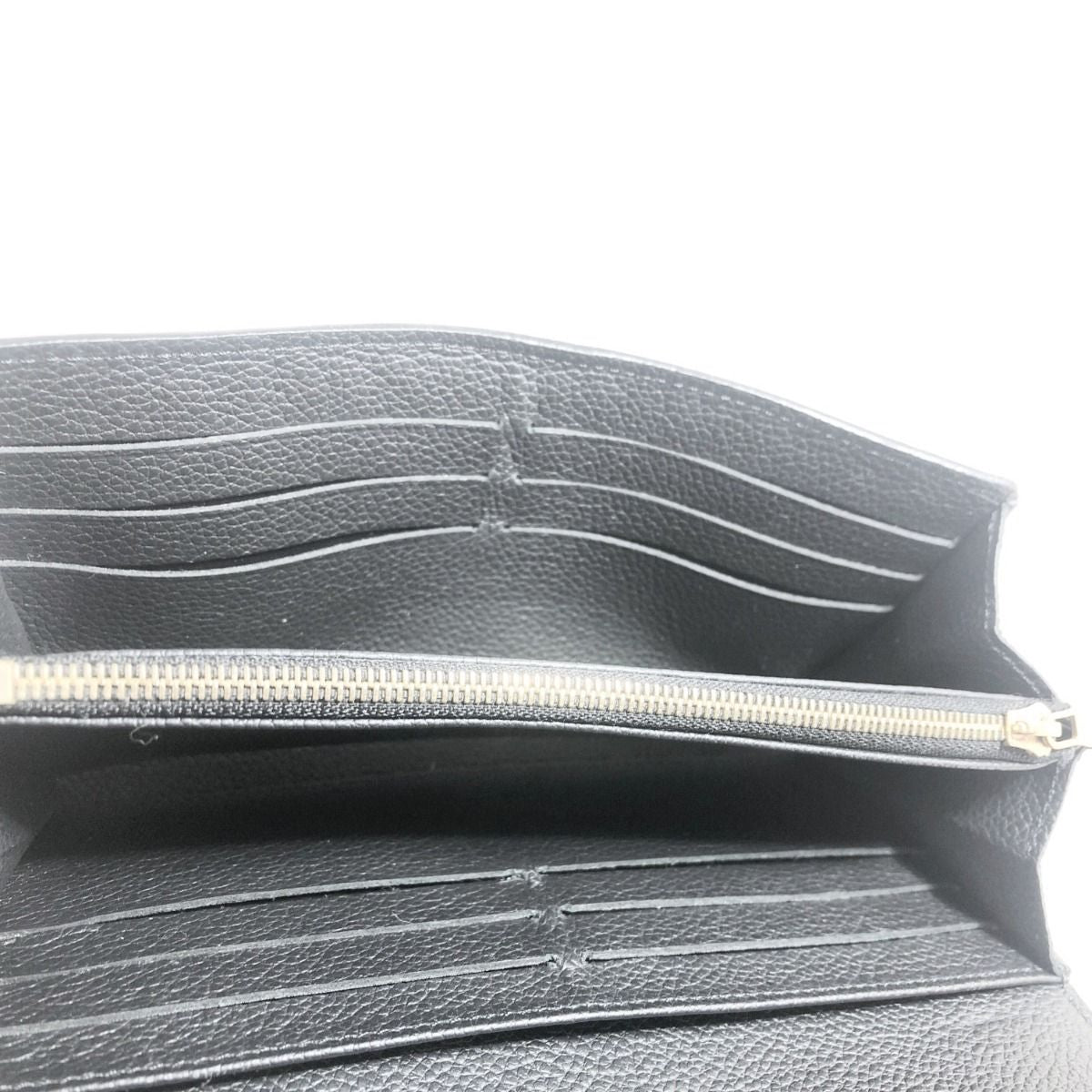 Louis Vuitton Monogram Empreinte Portefeuille Sarah Wallet Black — view 6