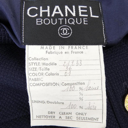 Chanel Vintage Coat Navy — view 3