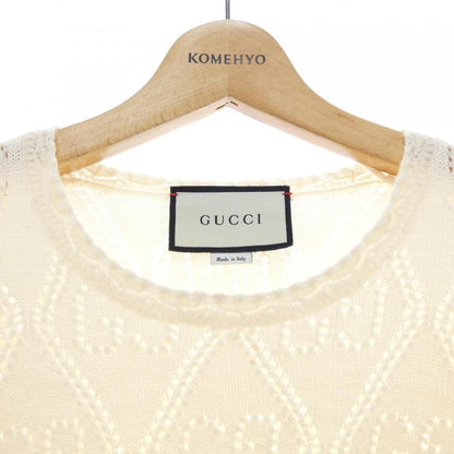 Gucci GG Perforated Wool Crop Sweater 7 Knit — view 5