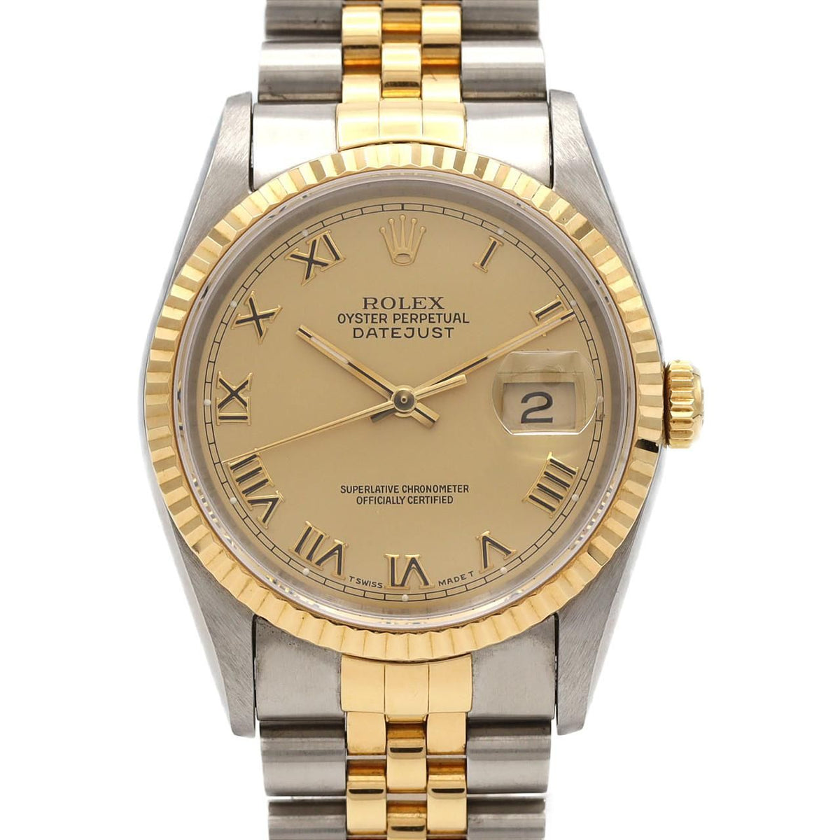 Rolex Datejust Stainless Steel Yellow Gold Automatic Watch