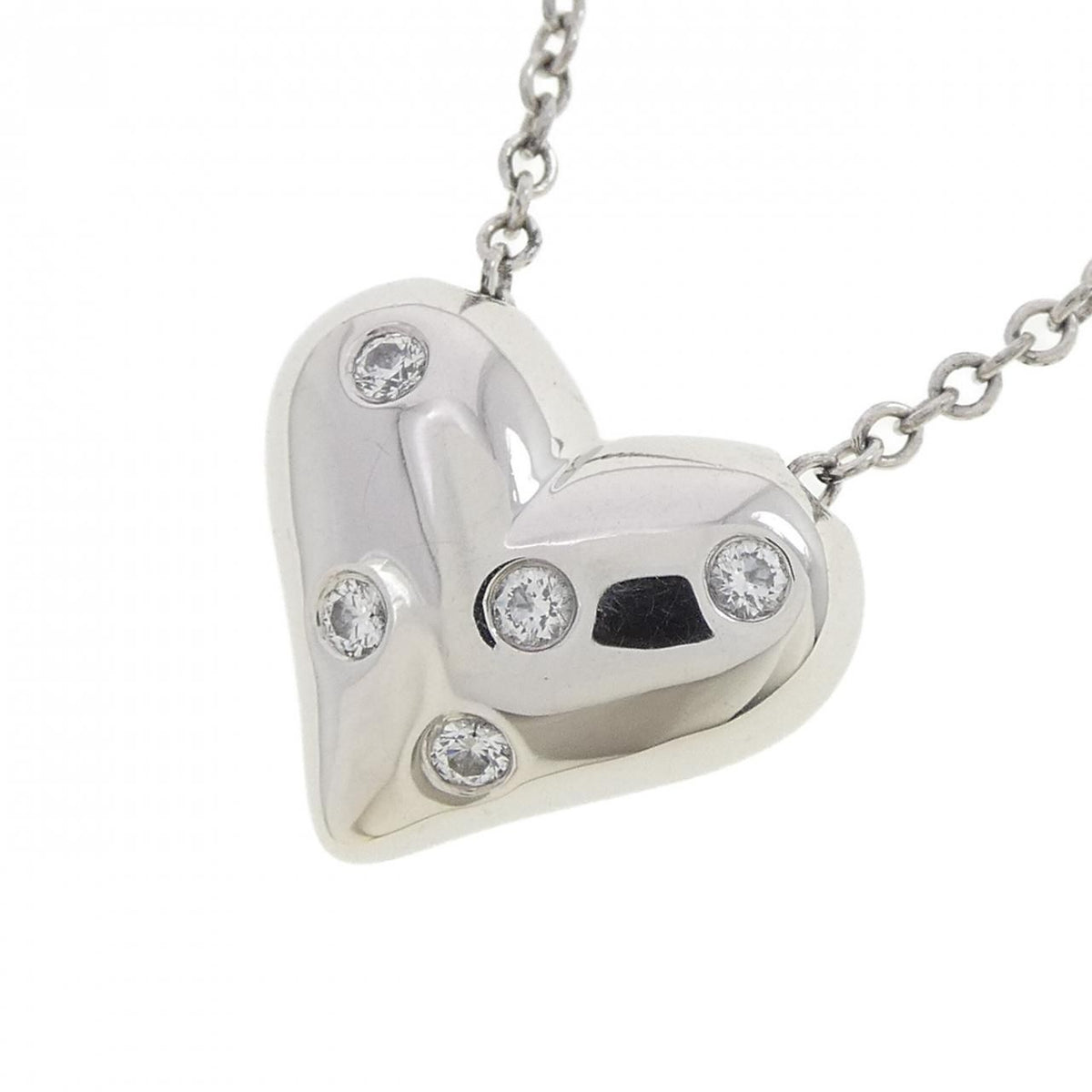 Tiffany & Co Dots Pinched Heart Necklace — view 3