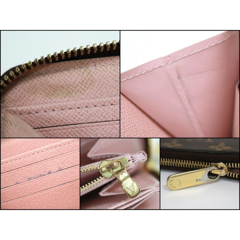 Louis Vuitton Zippy Wallet Monogram Rose Velours Ballerine — view 7