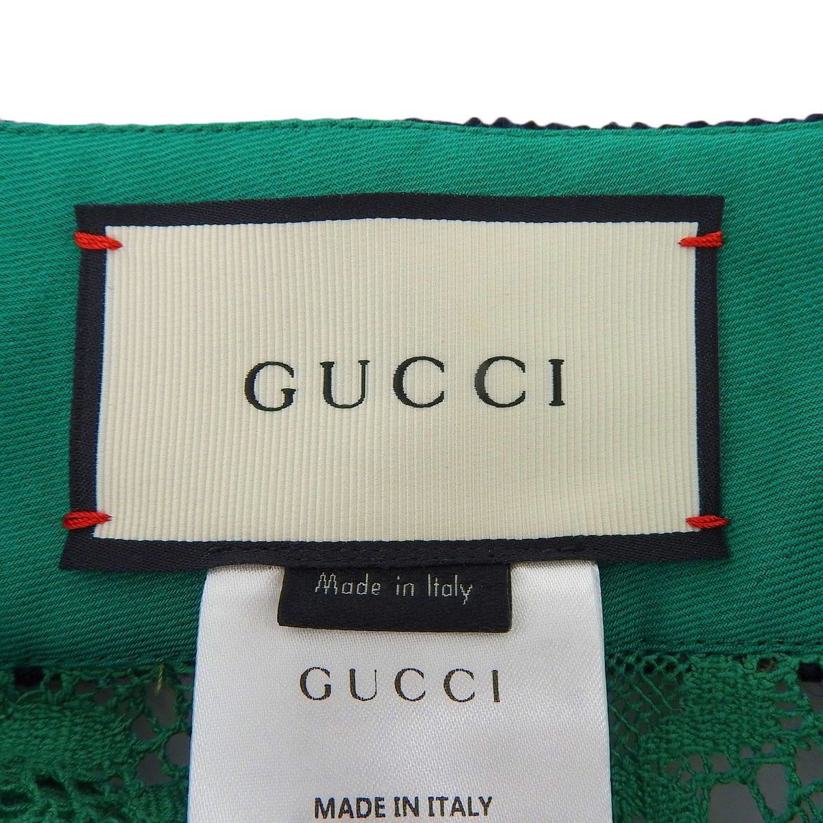 Gucci Cotton 100% All Lace Sherry Line Skirt Green 36 — view 5