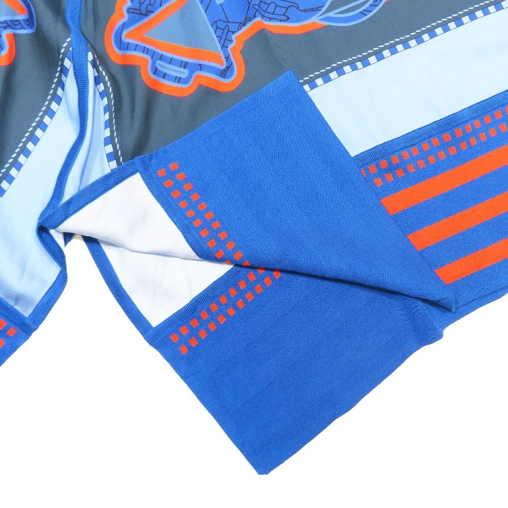 Hermes Tatersale en Zigzag Twillaine Silk Knit Skirt Tattersall Horse Print — view 4