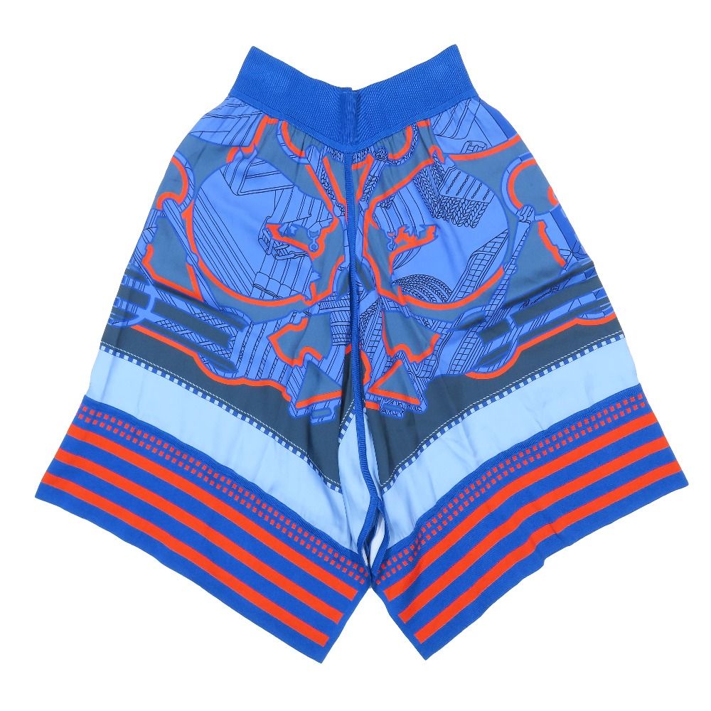 Hermes Tatersale en Zigzag Twillaine Silk Knit Skirt Tattersall Horse Print — view 3