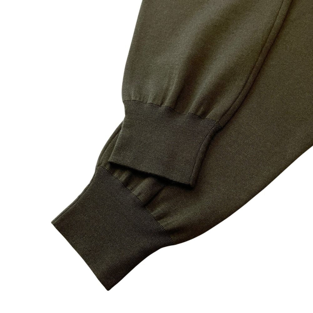 Hermes Cashmere Silk Knit Easy Jogger Pants Sweatshirt H Logo Khaki — view 8