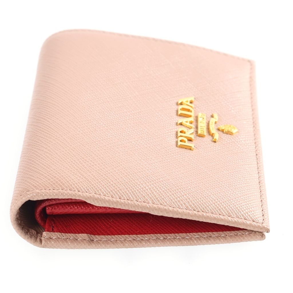 Prada Saffiano Bifold Wallet Beige — view 3