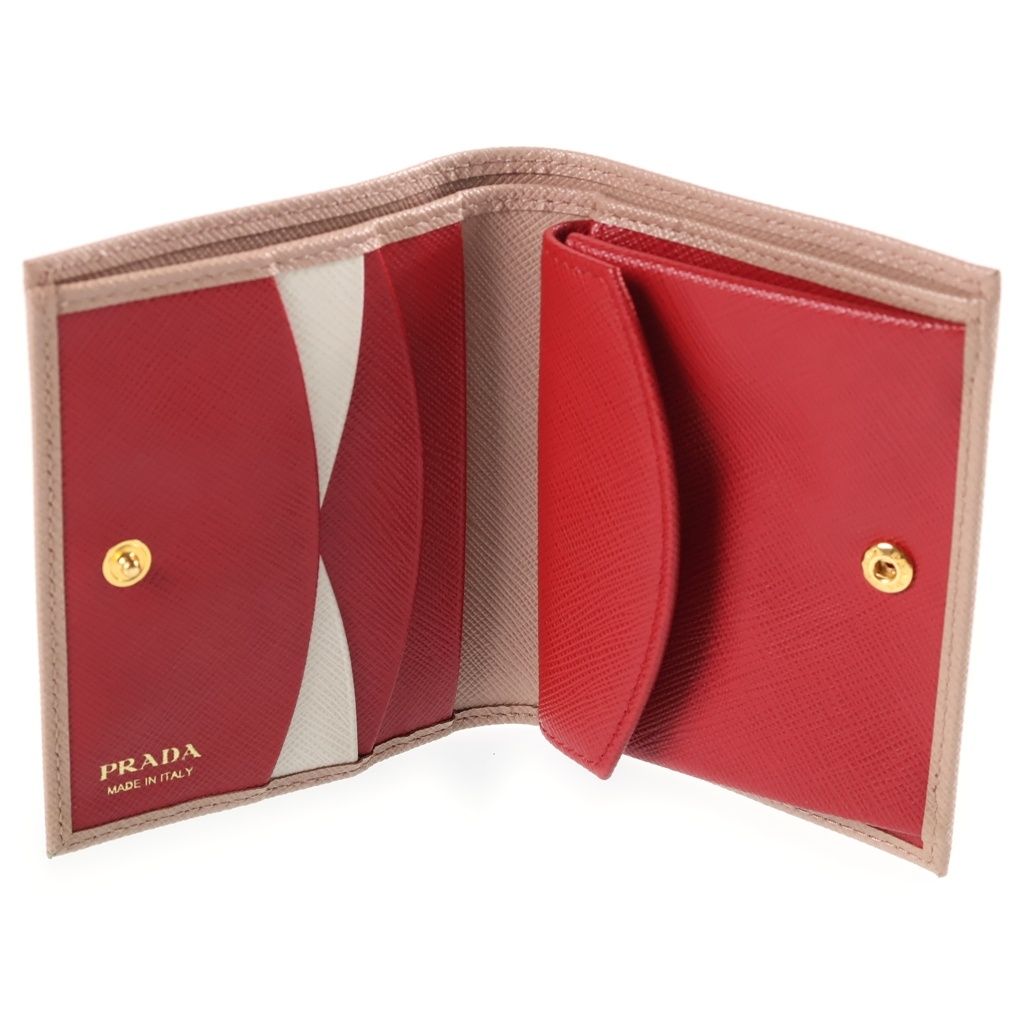 Prada Saffiano Bifold Wallet Beige — view 6
