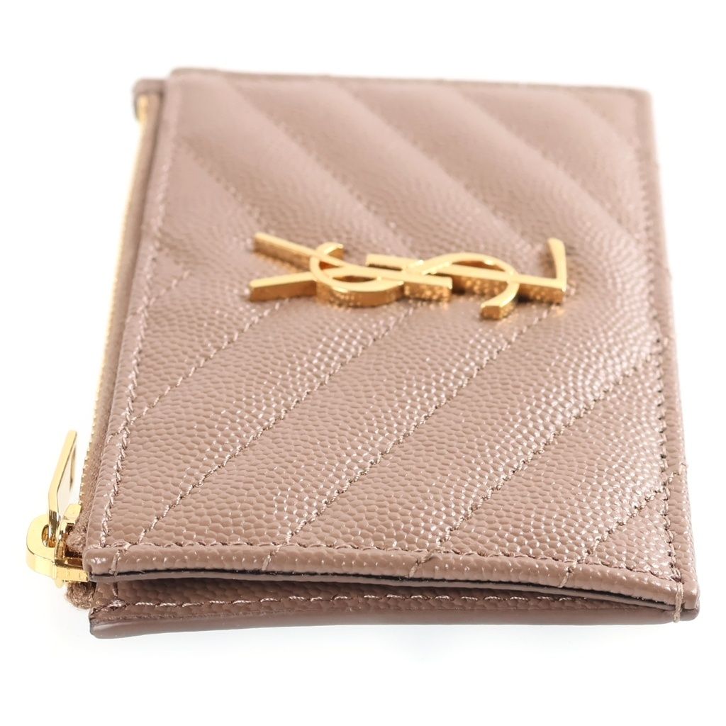Saint Laurent YSL Cassandra Fragment Zip Card Case — view 3