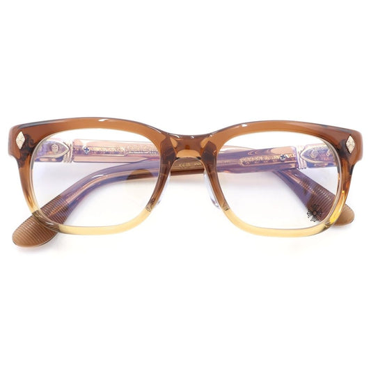 Chrome Hearts Dooable Side Dagger Decoration Square Sunglasses Brown Gold