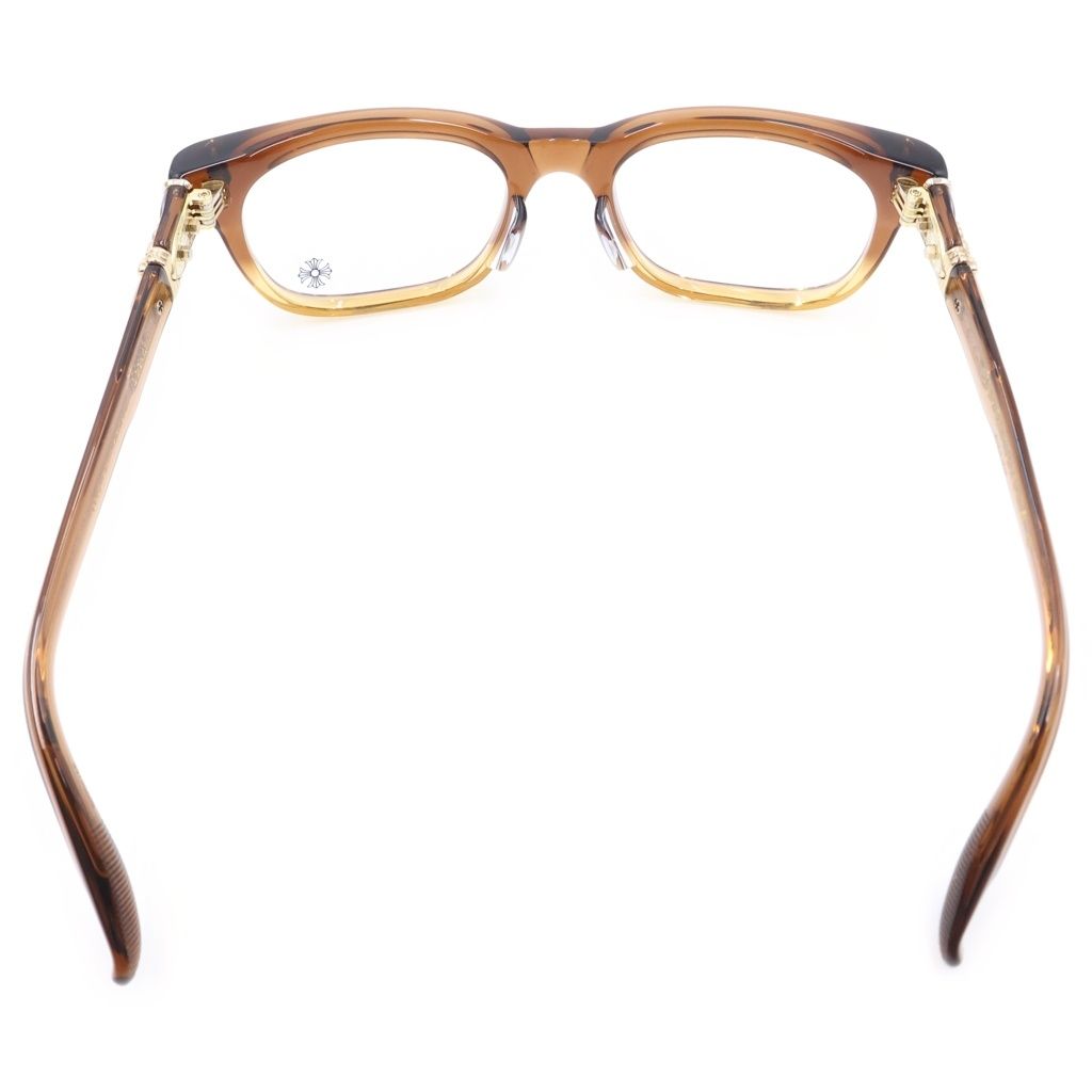 Chrome Hearts Dooable Side Dagger Decoration Square Sunglasses Brown Gold — view 2