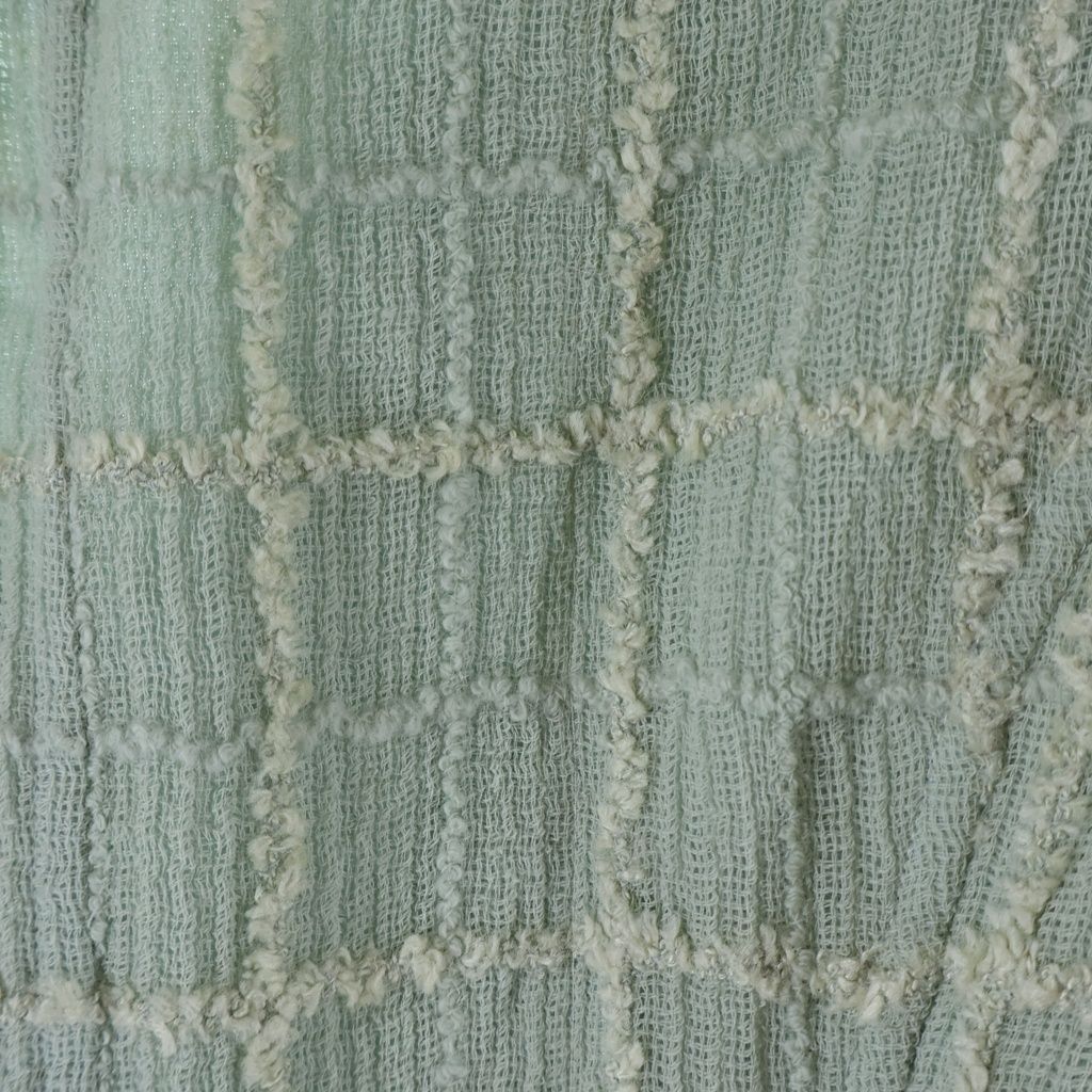 Chanel Silk Blend Linen CC Logo Jacket Dress Light Green — view 2