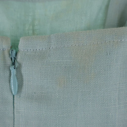 Chanel Silk Blend Linen CC Logo Jacket Dress Light Green — view 4