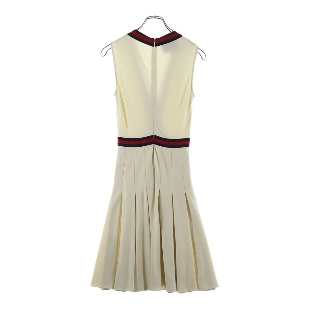 Gucci Sherry Line Sleeveless Ribbon Dress Ivory — view 2