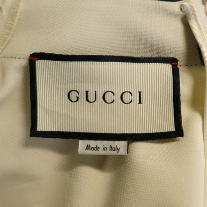 Gucci Sherry Line Sleeveless Ribbon Dress Ivory — view 6