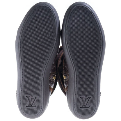 Louis Vuitton Monogram Polka Shearling Paneled Long Boots Flat Shoes — view 4