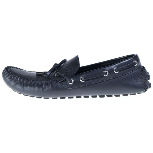 Louis Vuitton Arizona Moccasins Monogram Leather Loafers Black