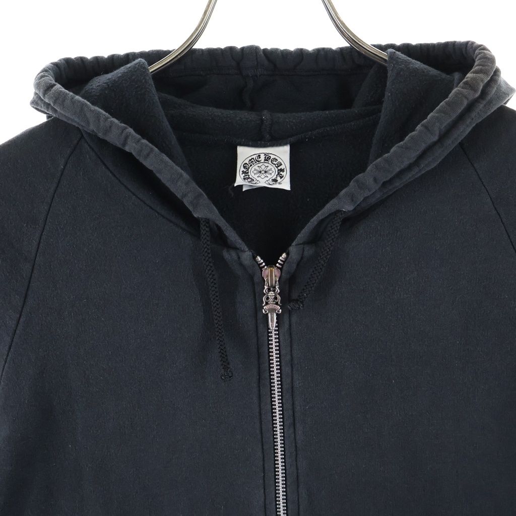 Chrome Hearts Vintage Sweatshirt HD Zip Sleeve Floral Zip Up Hoodie Black — view 3